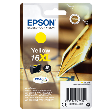 Epson Pen and crossword Singlepack Yellow 16XL DURABrite Ultra Ink