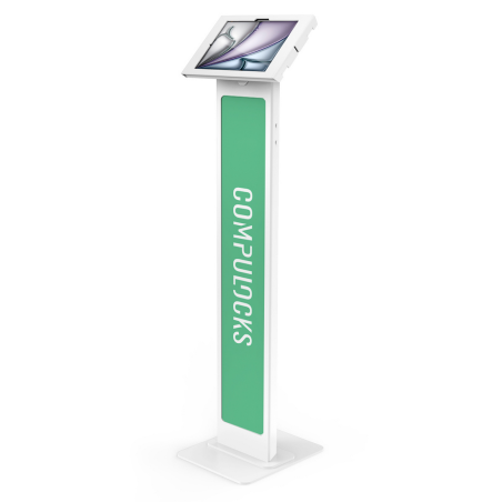 Compulocks iPad Air M2 11" (2024), Apex Enclosure Brandable Floor Stand - White