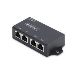 StarTech.com 2-Port Gigabit Midspan PoE+ Injector, 10/100/1000Mbps, PoE+ (802.3af/at), 30W, 1Gbps Ethernet, Wall Mountable, Unma
