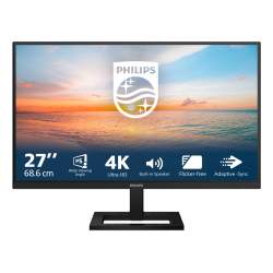 Philips 1000 series 27E1N1800AE/00 computer monitor 68.6 cm (27") 3840 x 2160 pixels 4K Ultra HD LED Black