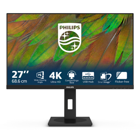 Philips 3000 series 27B1N3800/00 LED display 68.6 cm (27") 3840 x 2160 pixels 4K Ultra HD LCD Black
