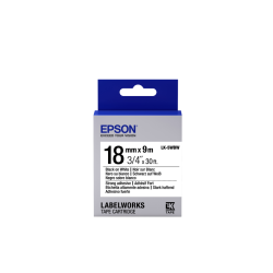 Epson Label Cartridge Strong Adhesive LK-5WBW Black/White 18mm (9m)