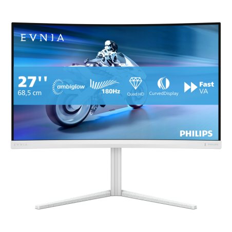 Philips Evnia 5000 27M2C5501/00 computer monitor 68.6 cm (27") 2560 x 1440 pixels Quad HD LCD White
