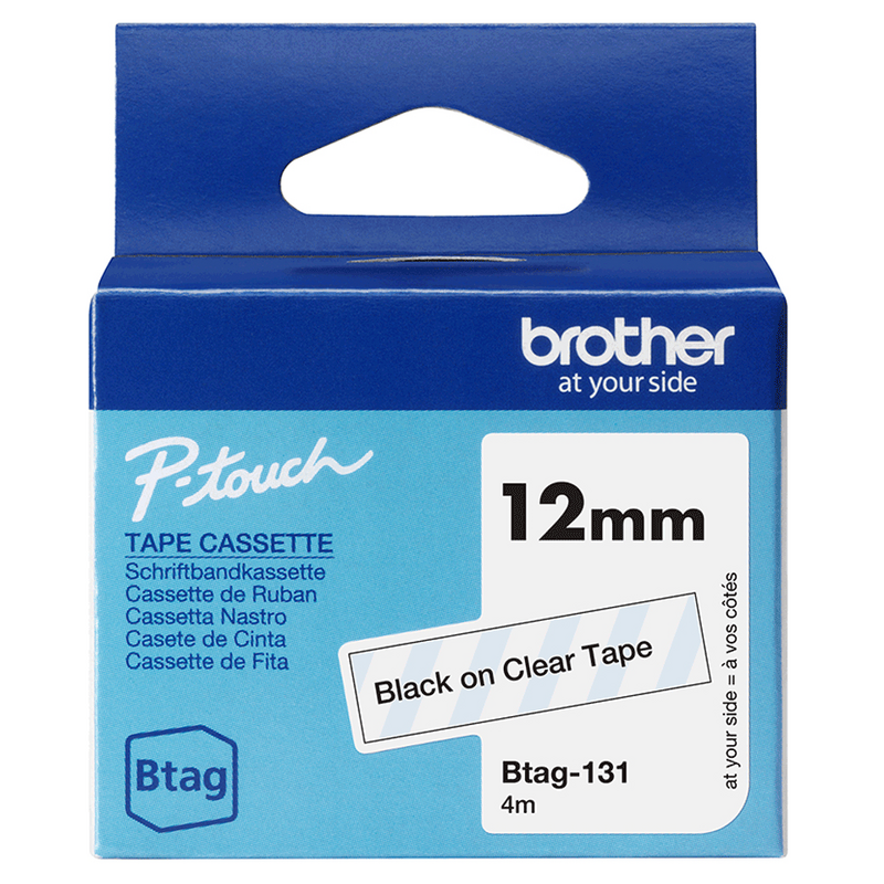 Brother BTAG-131 label-making tape Black on transparent