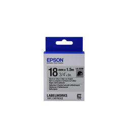 Epson Label Cartridge Reflective LK-5SBR Black/Silver 18mm (1.5m)
