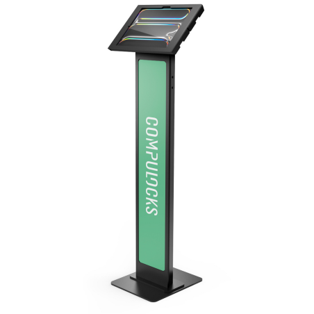 Compulocks iPad Pro M4 13" (2024), Apex Enclosure Brandable Floor Stand - Black