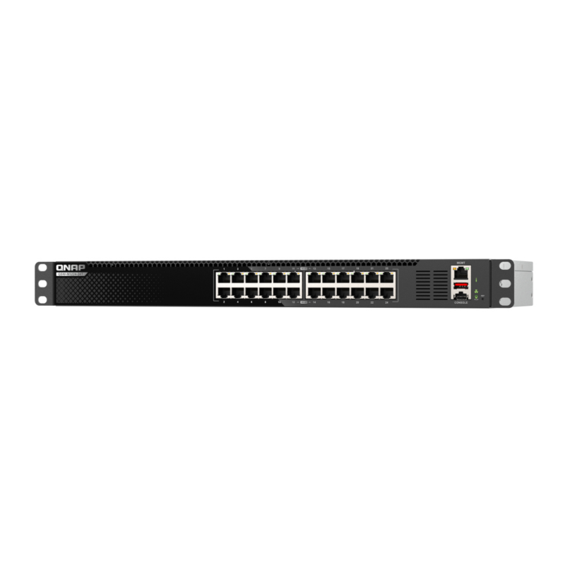 QNAP QSW-M3224-24T network switch Managed L3 10G Ethernet (100/1000/10000) 1U Black, Silver