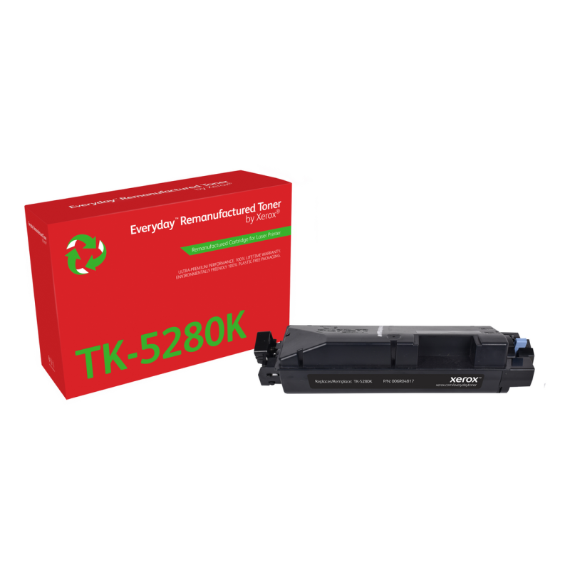 Everyday™ Black Remanufactured Toner by Xerox compatible with Kyocera TK-5280K, Standard capacity