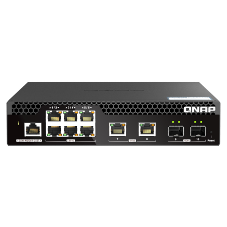 QNAP QSW-M2106R-2S2T network switch Managed L2 10G Ethernet (100/1000/10000) 1U Black