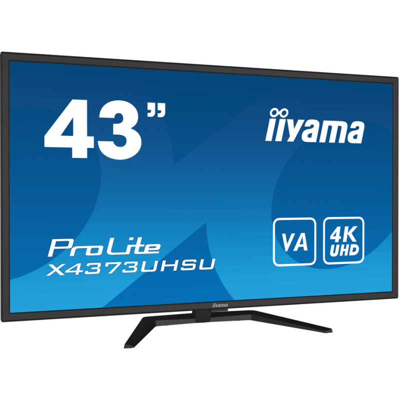 iiyama ProLite 43" large format desktop monitor with 4K resolution, offering you the power of four displays packed into one