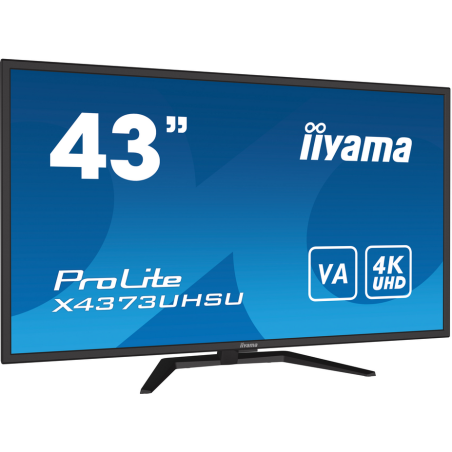 iiyama ProLite 43" large format desktop monitor with 4K resolution, offering you the power of four displays packed into one