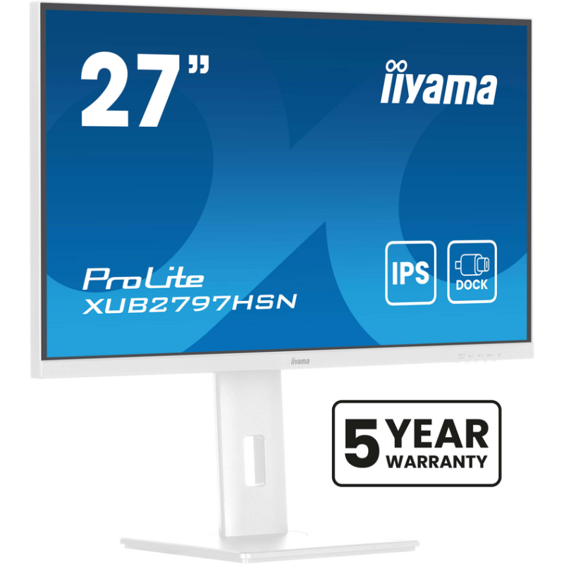 iiyama ProLite 27" IPS technology panel with USB-C dock and RJ45 (LAN)
