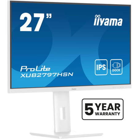 iiyama ProLite 27" IPS technology panel with USB-C dock and RJ45 (LAN)