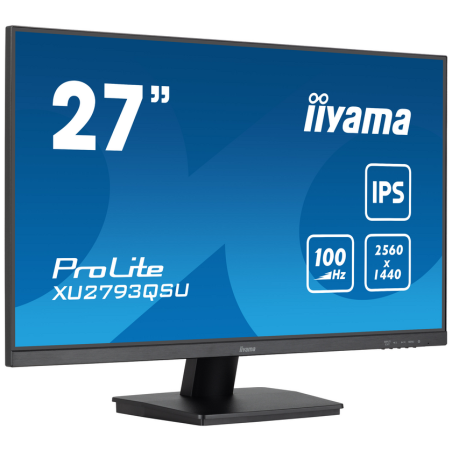 iiyama ProLite 27” QHD IPS technology panel with USB hub and 100Hz refresh rate