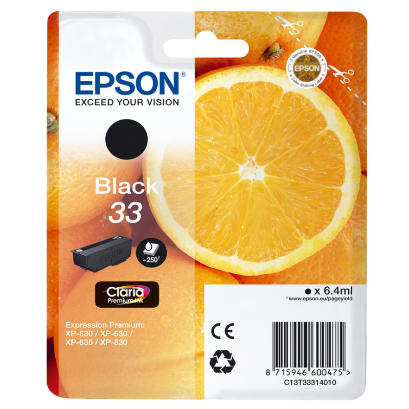 Epson Oranges 33 K ink cartridge 1 pc(s) Original Standard Yield Black