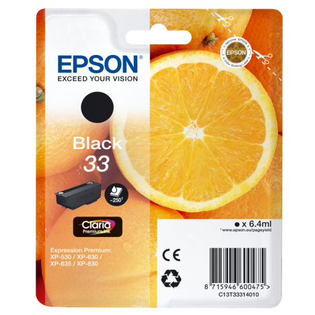 Epson Oranges 33 K ink cartridge 1 pc(s) Original Standard Yield Black