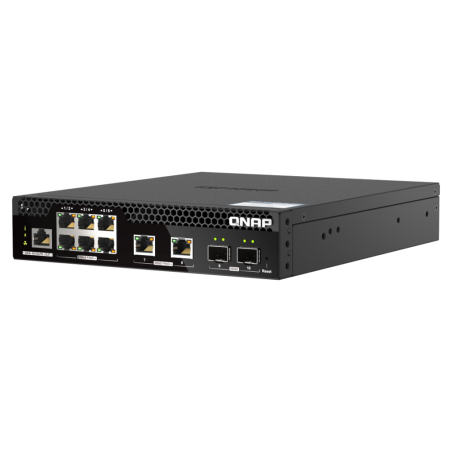 QNAP QSW-M2106PR-2S2T network switch Managed L2 10G Ethernet (100/1000/10000) Power over Ethernet (PoE) 1U Black