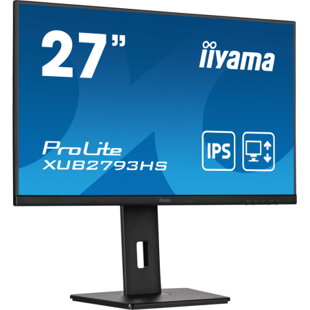 iiyama ProLite 27” Full HD IPS monitor with edge-to-edge design, perfect for multi-monitor setups with height adjustable stand