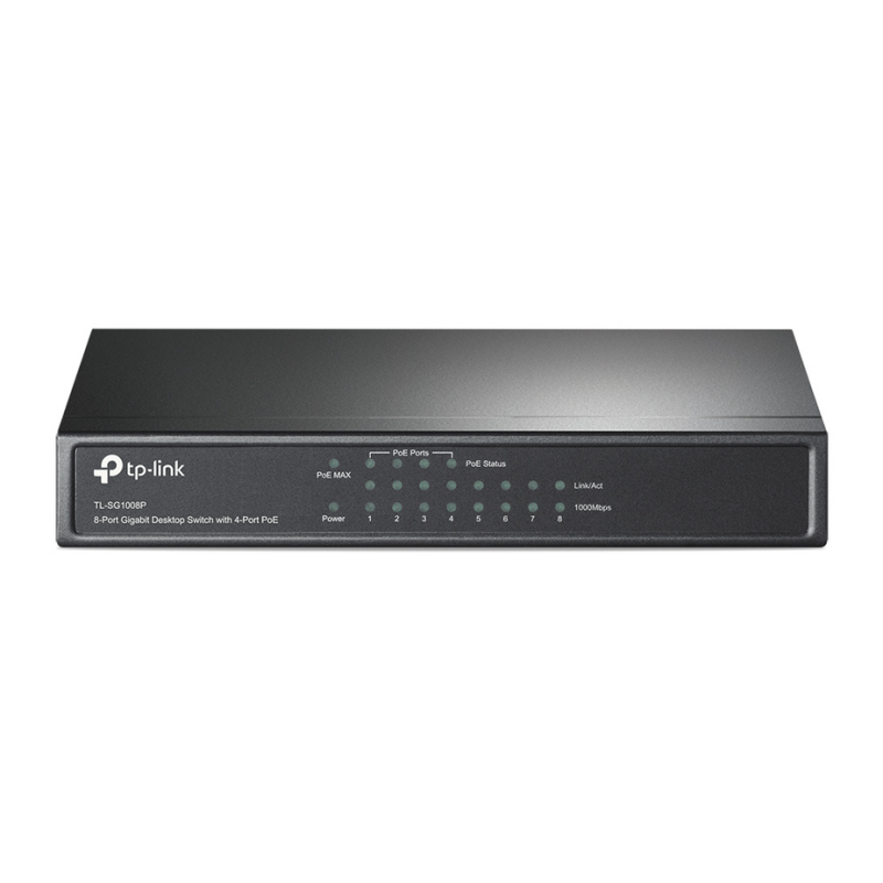 TP-Link TL-SG1008P network switch Unmanaged Gigabit Ethernet (10/100/1000) Power over Ethernet (PoE) Hazelnut