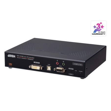 ATEN DVI-I Single Display KVM over IP Transmitter with Internet Access