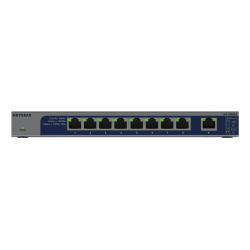 NETGEAR GS108MX-100EUS network switch Unmanaged L2 Gigabit Ethernet (10/100/1000) Desktop/Wall-Mounting