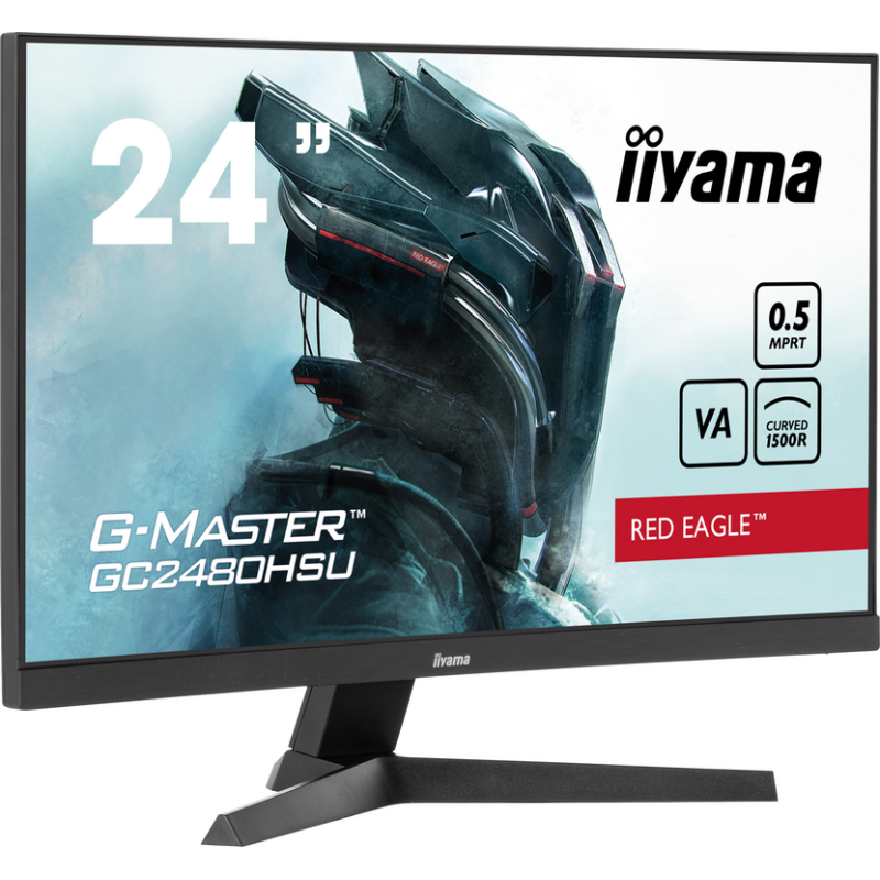 iiyama G-MASTER Immerse yourself in the game with the curved GC2480HSU Red Eagle with 180Hz refresh rate