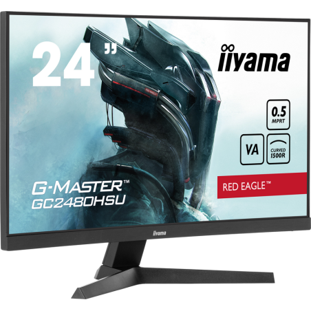 iiyama G-MASTER Immerse yourself in the game with the curved GC2480HSU Red Eagle with 180Hz refresh rate