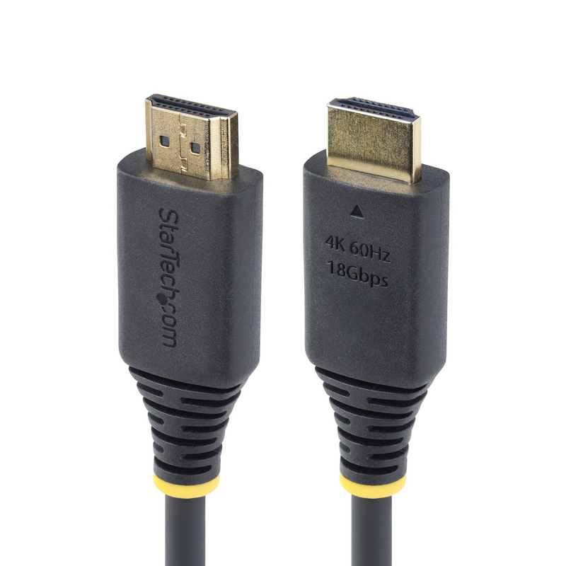 StarTech.com 30cm (1ft) High Speed HDMI Cable, 4K 60Hz/1440p 144Hz, HDR10/HDCP 2.2/ARC, 18Gbps, UHD HDMI 2.0 Cord for TV/Monitor