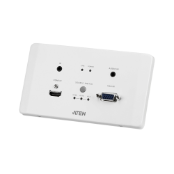 ATEN HDMI & VGA HDBaseT Transmitter with EU Wall Plate / PoH (4K@100m) (HDBaseT Class A)