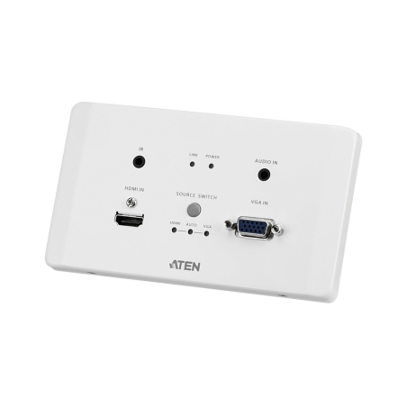 ATEN HDMI & VGA HDBaseT Transmitter with EU Wall Plate / PoH (4K@100m) (HDBaseT Class A)