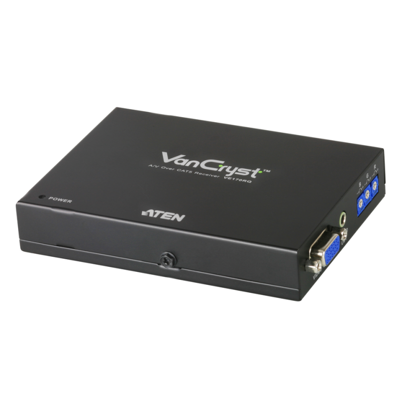 ATEN VE170RQ AV extender AV receiver Black