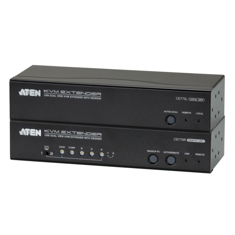 ATEN CE775 AV extender AV transmitter & receiver Black