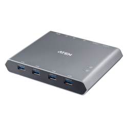 ATEN 2-Port 4K DisplayPort USB-C KVM Dock Switch with Power Pass-through