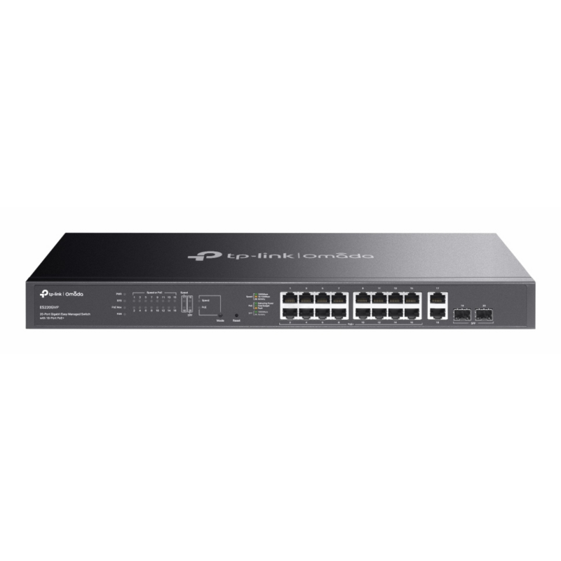 TP-Link Omada ES220GMP network switch Managed L2 Gigabit Ethernet (10/100/1000) Power over Ethernet (PoE) Black