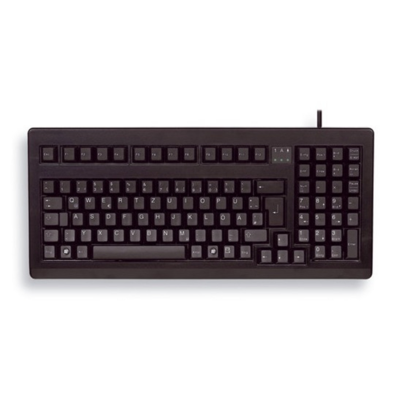 CHERRY G80-1800 Compact Corded Keyboard, Black, PS2/USB, (QWERTY - UK)