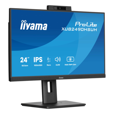 iiyama 24’’ IPS monitor with a built-in Windows Hello camera and microphone