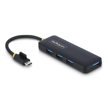 StarTech.com 4-Port USB-C Hub, 5Gbps, USB-C to 4x USB-A, Bus Powered, Small Travel Mini Hub, Multi-Port USB 3.0 Splitter, Portab