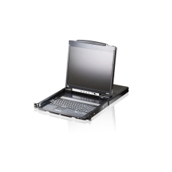 ATEN 19" LCD Console (USB - PS/2 VGA) with USB Peripheral port (Dual Rail)