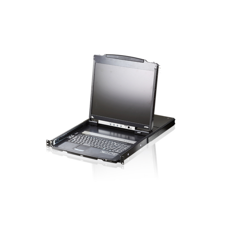 ATEN 19" LCD Console (USB - PS/2 VGA) with USB Peripheral port (Dual Rail)