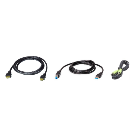 ATEN 2L-7D02UHX3 KVM cable Black 1.8 m