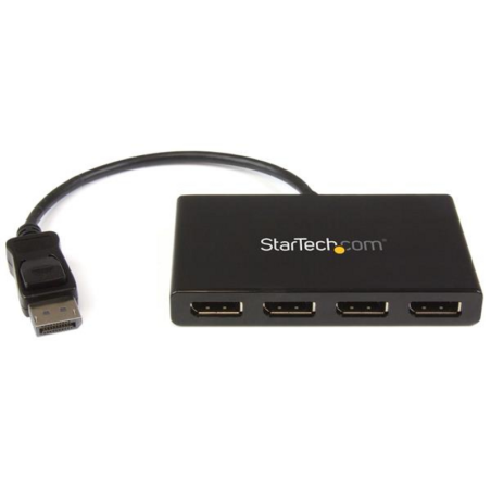 StarTech.com 4-Port Multi Monitor Adapter - DisplayPort 1.2 MST Hub - 4x 1080p - DisplayPort Video Splitter for Extended Desktop