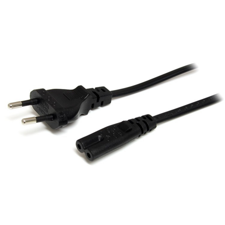 StarTech.com 2m (6ft) Laptop Power Cord, EU Plug to C7, 2.5A 250V, 18AWG, Laptop Replacement Cord, Printer Power Cable, Laptop C