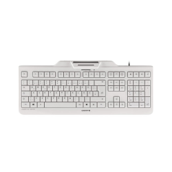 CHERRY KC 1000 SC Corded Smartcard Keyboard, Light Grey, USB (QWERTY - UK)