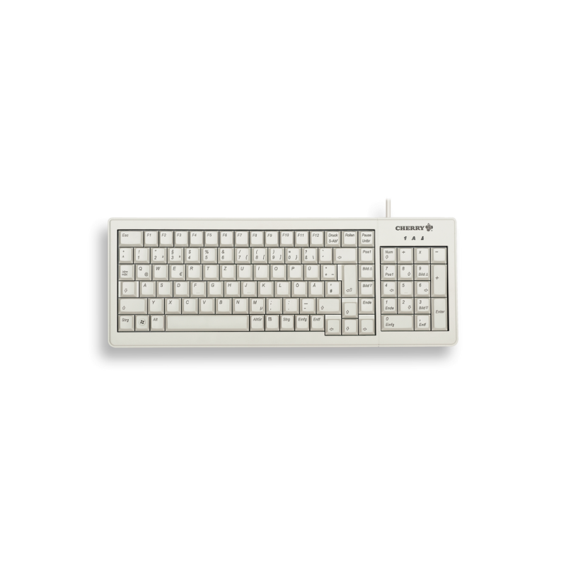 CHERRY XS G84-5200 keyboard Office USB + PS/2 QWERTY English Grey