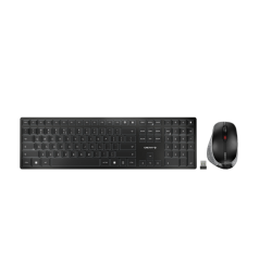 CHERRY DW 9500 SLIM keyboard Mouse included Universal RF Wireless + Bluetooth QWERTY English Black, Grey