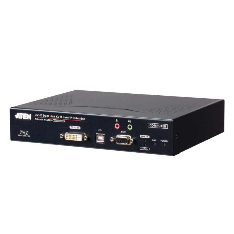 ATEN 2K DVI-D Dual-Link KVM over IP Transmitter with Dual SFP