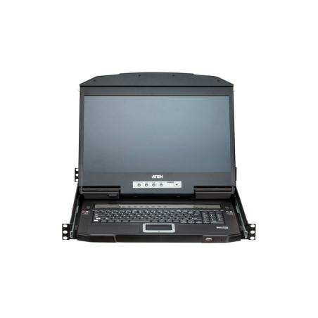 ATEN 4-Port USB HDMI Multi-View Dual Rail WideScreen LCD KVM Switch