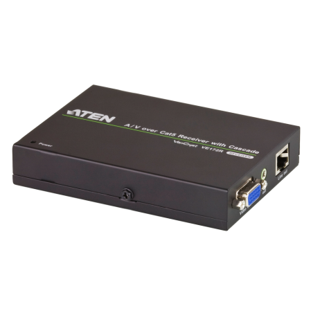ATEN VE172R AV extender AV receiver Black