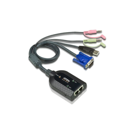 ATEN Dual USB - VGA to CAT5e/6 KVM Adapter Cable with Audio & Virtual Media Support (for KM0932 only)