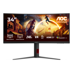 AOC G4 CU34G4Z computer monitor 86.4 cm (34") 3440 x 1440 pixels Wide Quad HD LED Black, Red